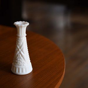 Vintage Milk Glass Bud Vase